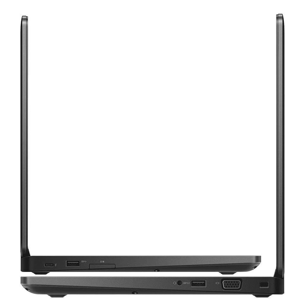 Side view of the Dell Latitude 5490 Intel Core i5 8th Gen laptop showcasing its slim profile