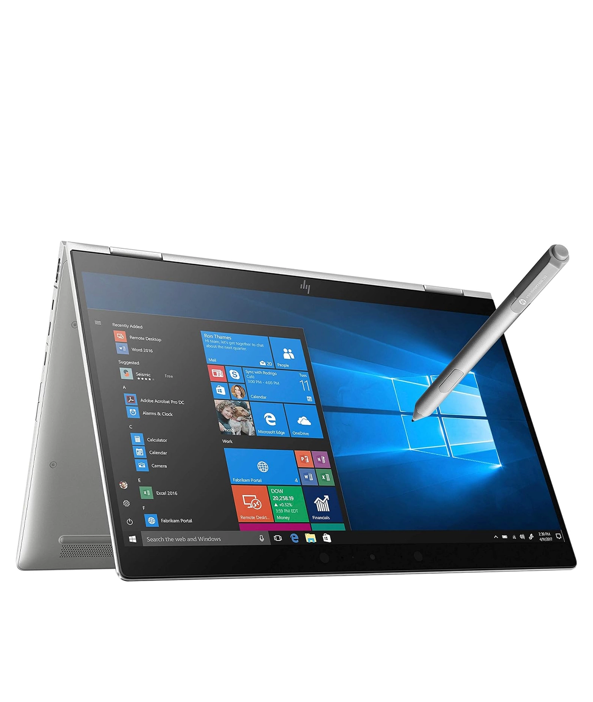 HP EliteBook x360 1030 G4 demonstrating its 360-degree hinge