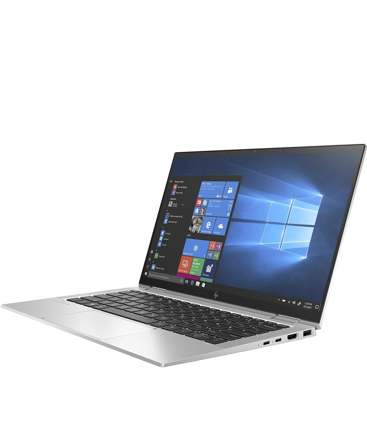 Side view of the slim profile of the HP EliteBook x360 1040 G7