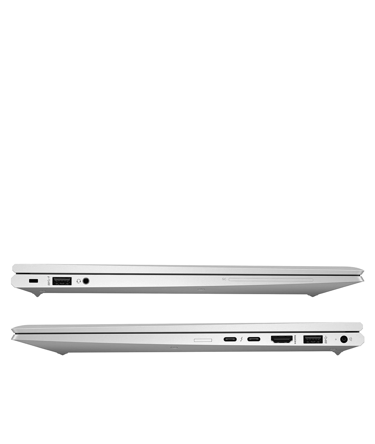 Side view of the slim profile of the HP EliteBook 850 G7