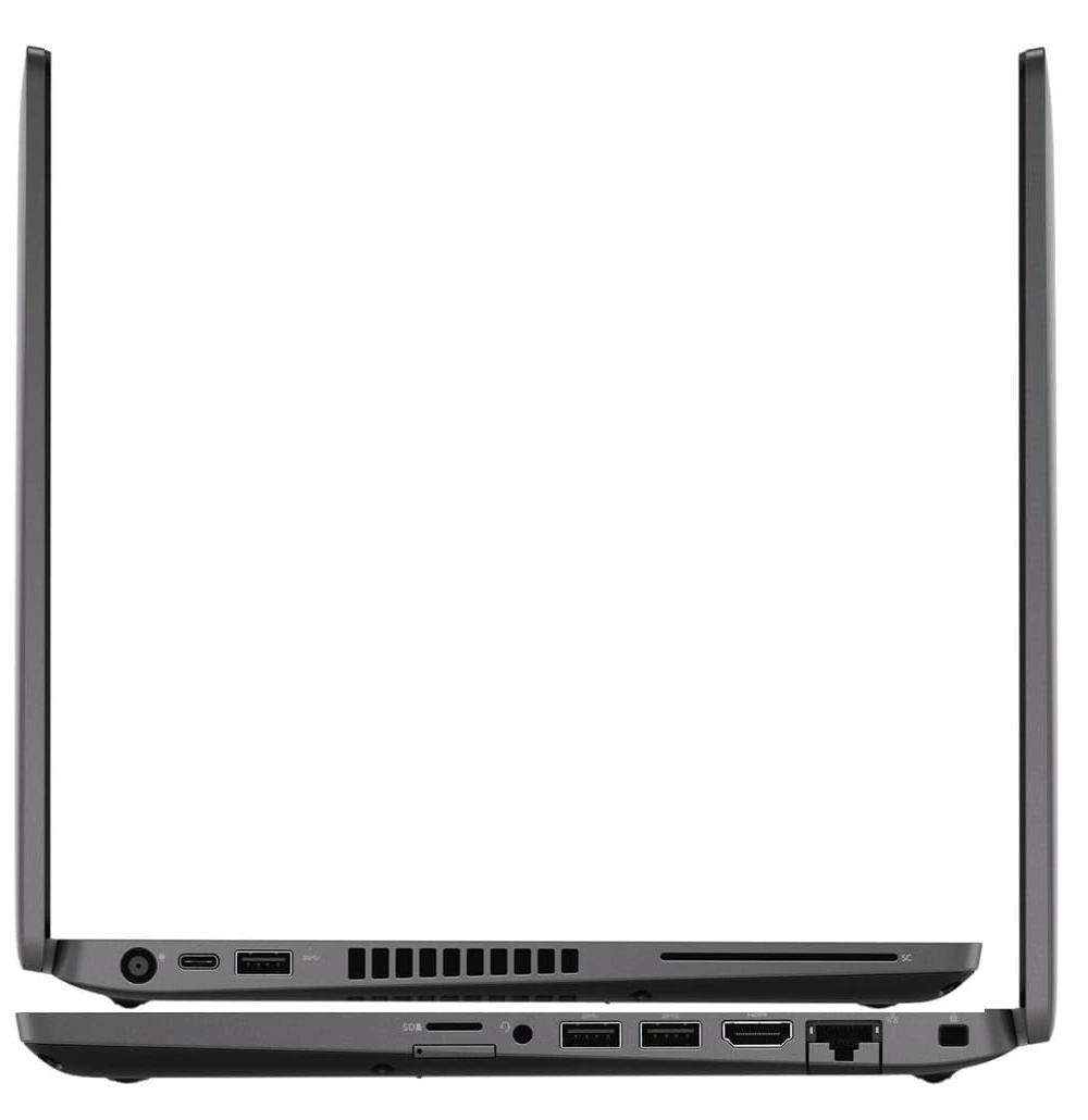 Side view of the Dell Latitude 5400 i5 8th Generation laptop highlighting its slim profile