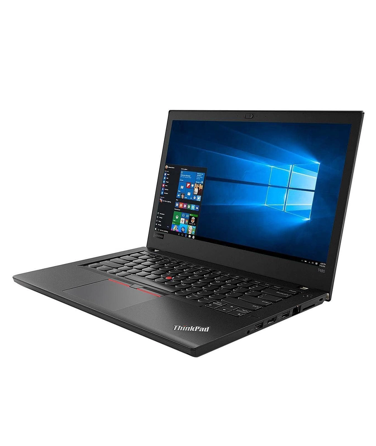 Lenovo ThinkPad T480 i5 7th Gen displaying vibrant screen