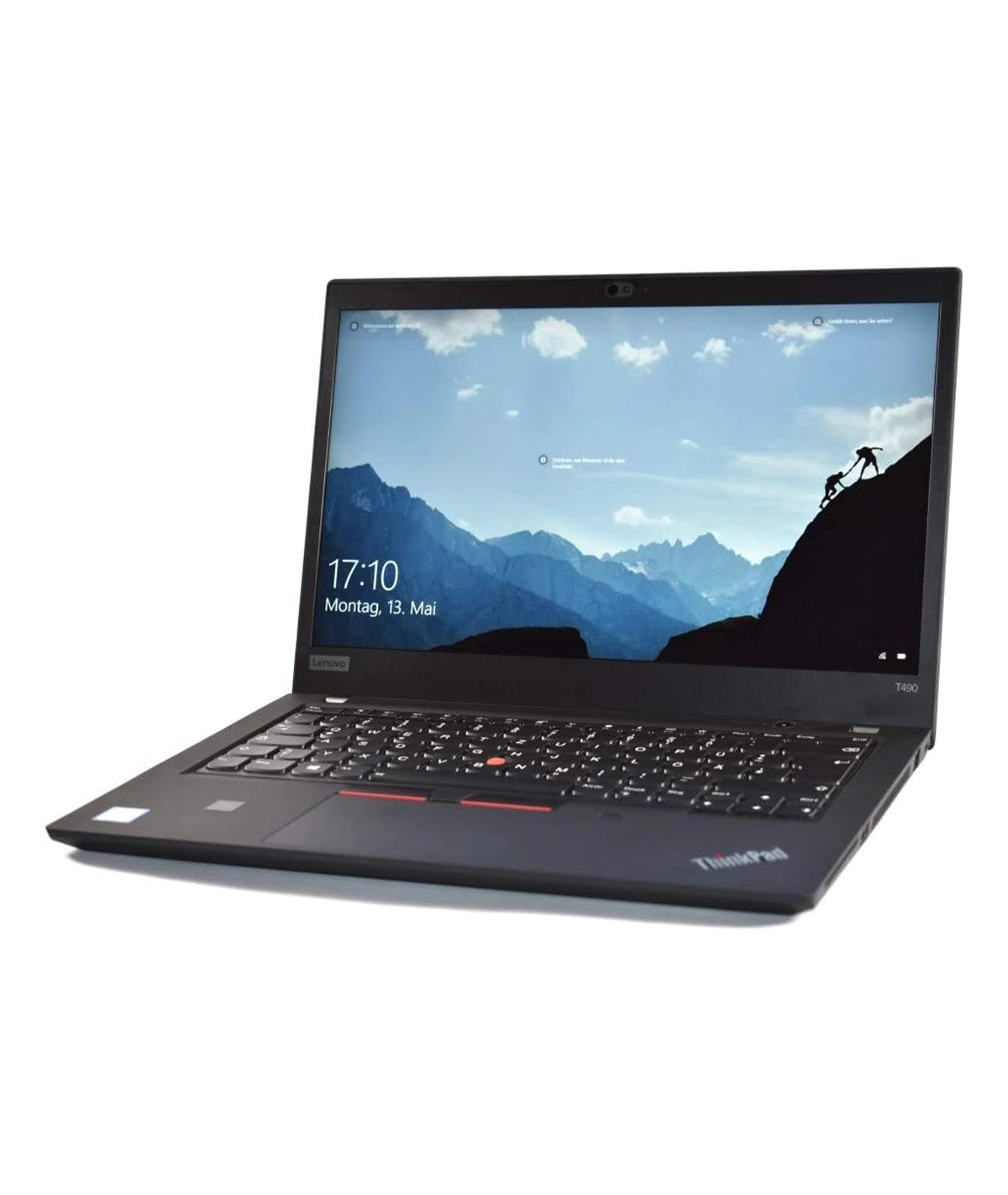 Lenovo ThinkPad T490 displaying vibrant screen